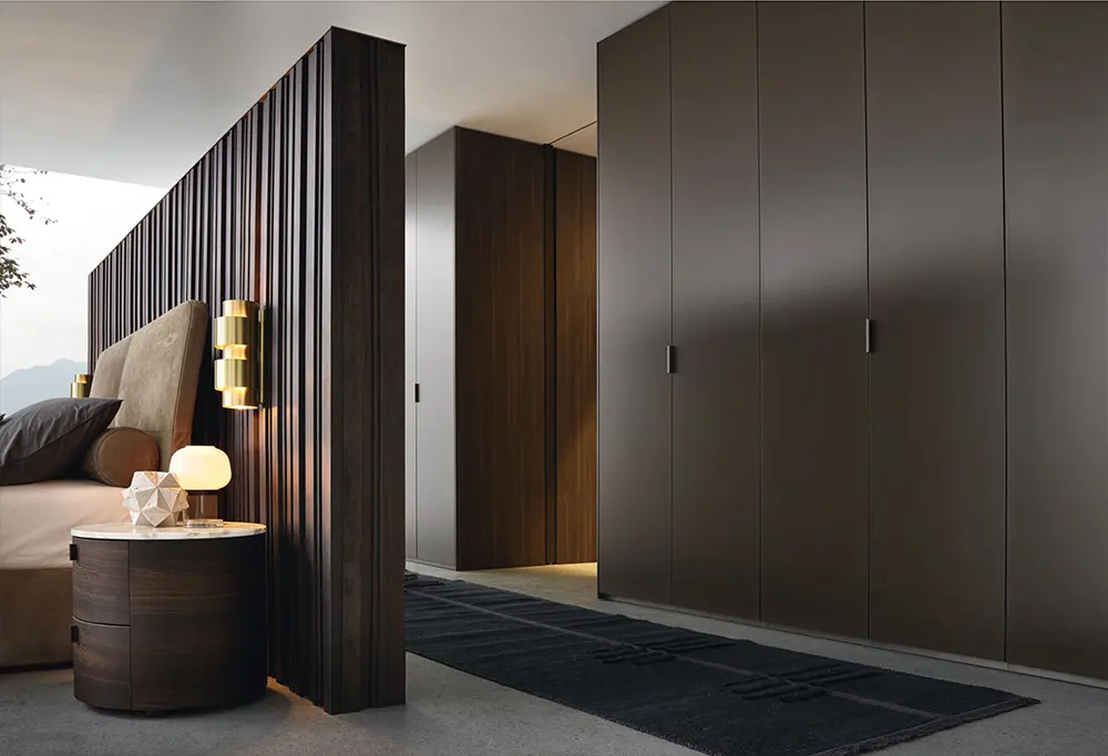 the aluminum framed partition wardrobe range