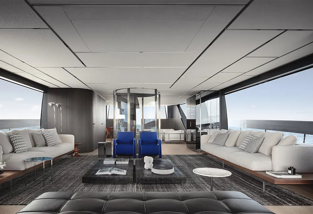 Straight Gray Oak veneer of the wall board