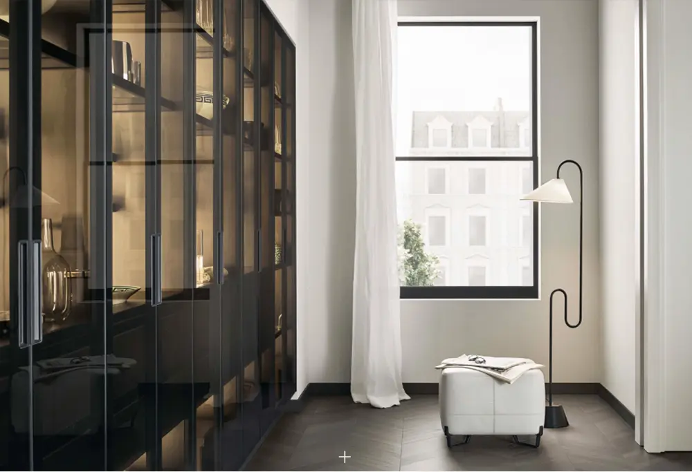 Aluminum Alloy Door Panels with white lacquer kitchen