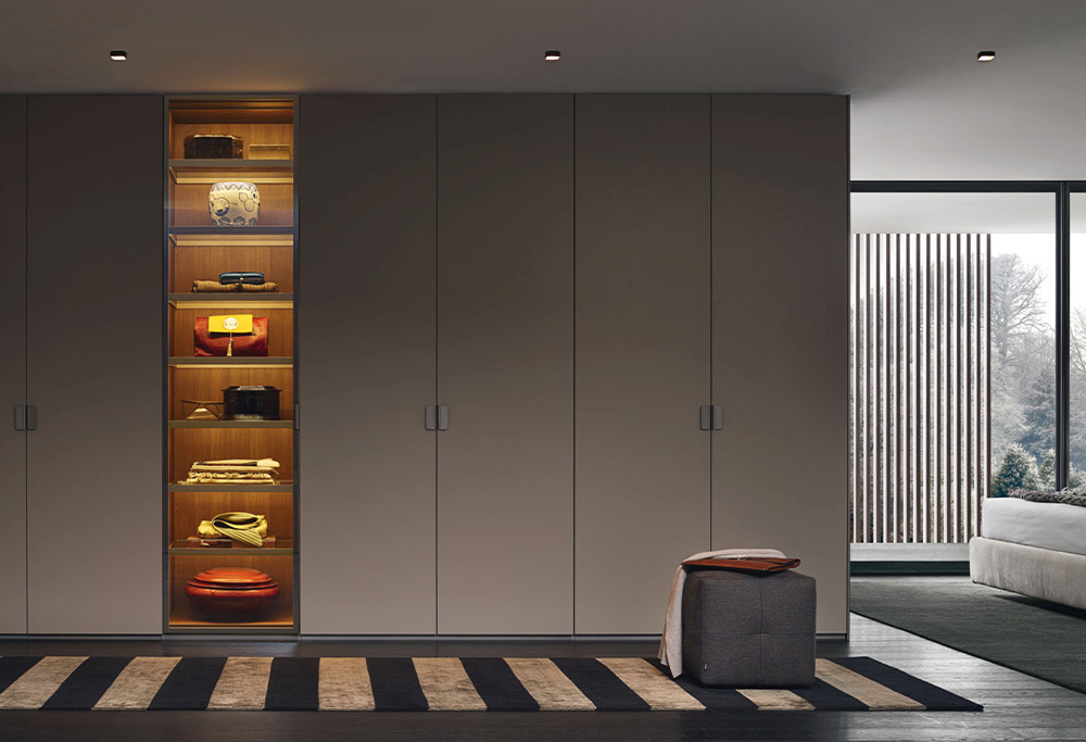 the aluminum framed partition wardrobe range